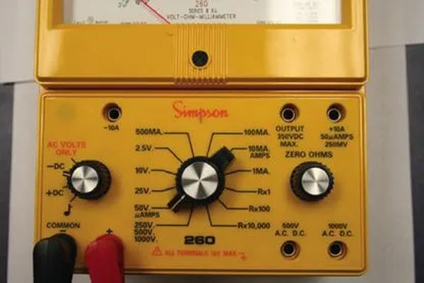 figure 2 switches and terminals on an analog multimeter.