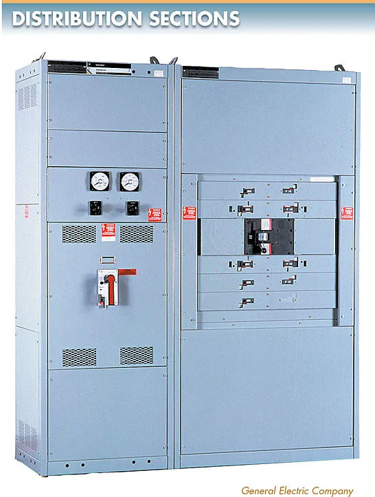figure 3. the distribution section of a switchboard may contain provisions for motor starters and other devices.